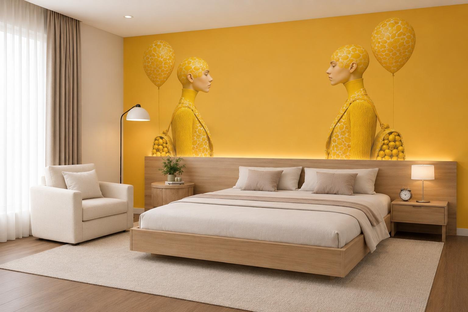 King room in ochre